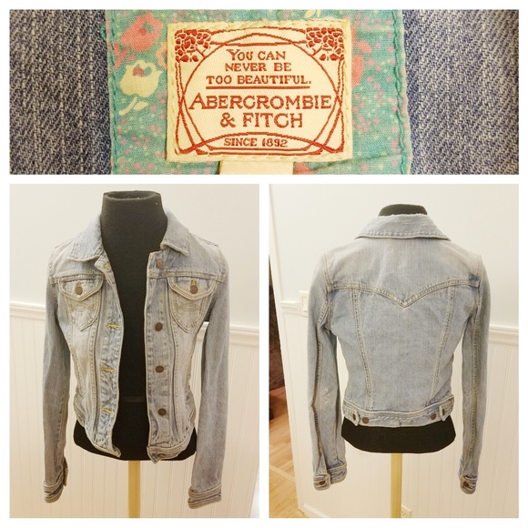 Abercrombie & Fitch Jackets & Blazers - Abercrombie & Fitch Distressed Blue Jean Jacket